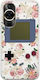 Floral Gameboy Huawei Nova 12s Flexible Tpu Διάφανη Σιλικόνη