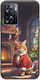 Xmas Animals Cat OnePlus Nord N20 SE Black TPU Black Silicone