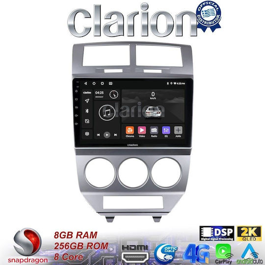 Clarion Car Audio System Dodge Caliber 2006-2012 (Bluetooth/USB/WiFi/GPS/Apple-Carplay/Android-Auto) with Touch Screen 9"