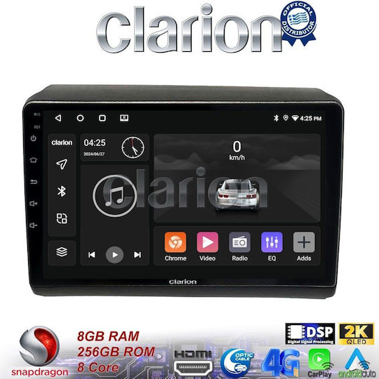 Clarion Ηχοσύστημα Αυτοκινήτου για Peugeot Partner Fiat Ducato Citroen Jumper 2012> (Bluetooth/USB/WiFi/GPS/Apple-Carplay/Android-Auto) με Οθόνη Αφής 9"