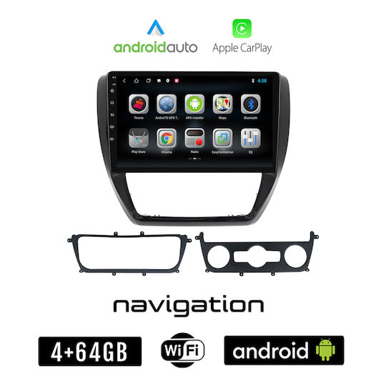 Booma Car Audio System for Volkswagen Jetta 2010 2016 (Bluetooth/USB/WiFi/GPS/Apple-Carplay/Android-Auto) with Touch Screen 10"