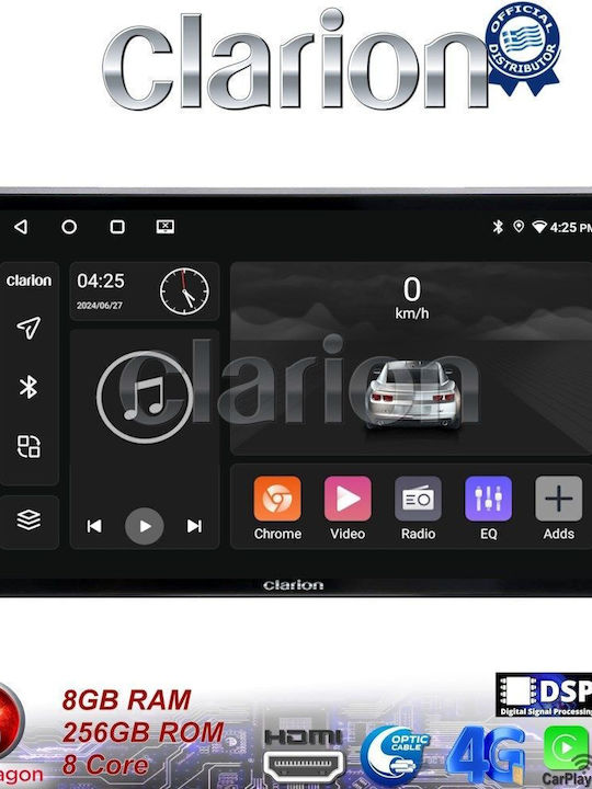 Clarion Auto-Audiosystem für Ford Transit / Tourneo 2018 (Bluetooth/USB/WiFi/GPS/Apple-Carplay/Android-Auto) mit Touchscreen 9"