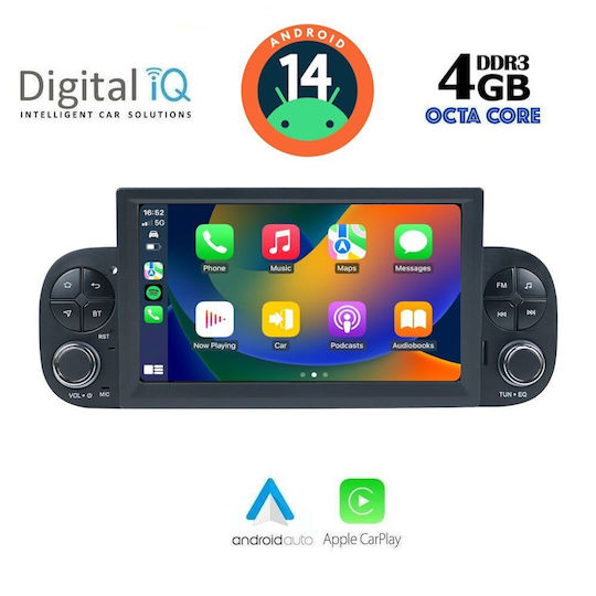 Digital IQ Ηχοσύστημα Αυτοκινήτου για Fiat Panda 2012-2021 (Bluetooth/USB/AUX/WiFi/GPS/Apple-Carplay/Android-Auto) με Οθόνη Αφής 7"