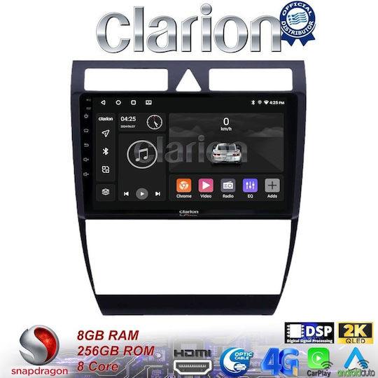 Clarion Car Audio System for Audi A6 1998 > 2004 (Bluetooth/USB/WiFi/GPS/Apple-Carplay/Android-Auto) with Touch Screen 9"