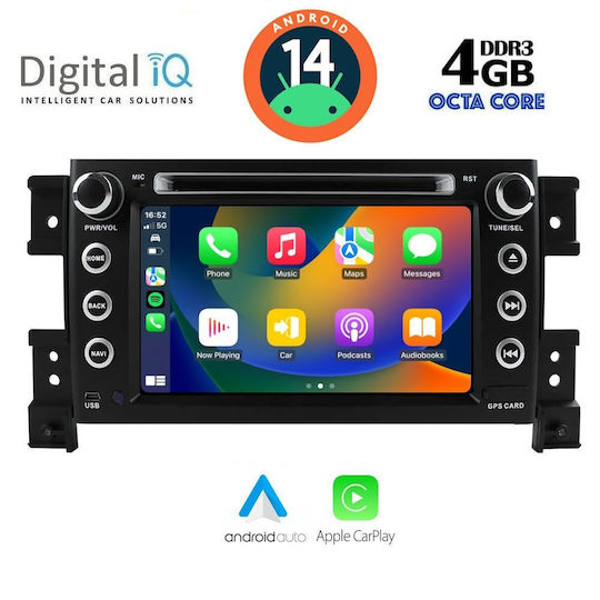 Digital IQ Car Audio System for Suzuki Grand Vitara 2005-2015 (Bluetooth/USB/AUX/WiFi/GPS/Apple-Carplay/Android-Auto) with Touch Screen 7"