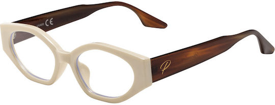 Arsanale Frauen Blaulichtblockierende Brillen in Beige Farbe AB2437-1