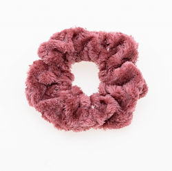 Fabric Fur Scrunchie 6 Colors-pink