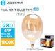 Aigostar LED Bulb 4W for Socket E27 and Shape T175 Warm White