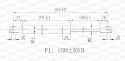 Open Parts Trunk Shock for Citroen C3 Open Parts Trunk Shock for Citroen C3