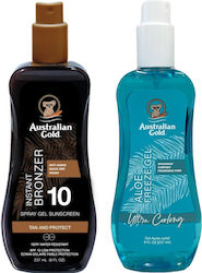Australian Gold Spray Gel Bronzer Spf10 + Aloe Freeze Gel Australian Gold Spray Gel Bronzer Spf10 + Aloe Freeze Gel
