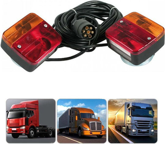 Σετ Φώτα Τρέιλερ LED με Μαγνήτη 12V 2τμχ