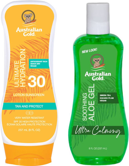 Australian Gold Set with Sunscreen Body Lotion & After Sun