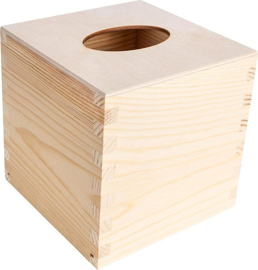 Creative Suport pentru șervețele Lemn Bej 13x13x13cm JAN-CD-TISSUE-CUBE