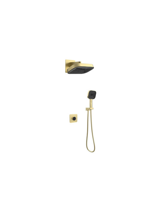 Sparke Built-in Mixer & Shower Head Set for Shower 2 Exits Gold