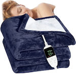 Electric Blanket Blue 101W 130x160cm