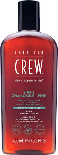 American Crew 3-in-1 Chamomile + Pine Shampoo Conditioner Body Wash 450ml