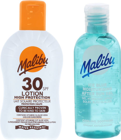 Malibu Spf30 Waterproof Balm 200ml + After Sun Gel 100ml