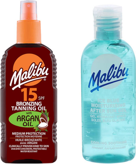 Malibu Bronzing Oil Spf15 200ml + After Sun Gel 100ml