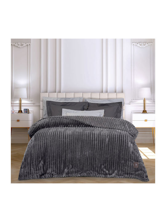 Greenwich Polo Club 3486 Κουβέρτα Fleece Υπέρδιπλη 220x240εκ. Grey