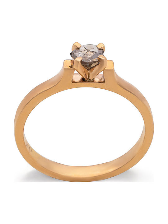Savvas Design Einzelstein aus Roségold 18K mit Diamant