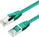 Microconnect S Ftp Cat6 20m Green Lszh Pimf Pairs In Metal Foil 4x2xawg 28 Cu