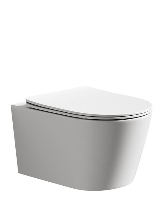 Sparke Wandhängende Toilette Randlos mit Deckel Sanftes Schließen Weiße Sparke Wandhängende Toilette Randlos mit Deckel Sanftes Schließen Weiße