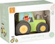 Orange Tree Toys Συρόμενο Παιχνίδι Τρακτέρ από Ξύλο για 18+ Μηνών
