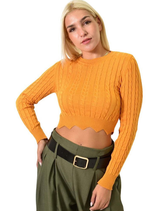 Potre Women's Crop Top Mustard