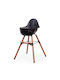 Childhome Evolu 2 Καρεκλάκι Φαγητού με Ρυθμιζόμενο Ύψος Walnut/Black