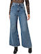 Hoch tailliert Damenjeans Schlaghose in Schlanker Passform Blue Jeans