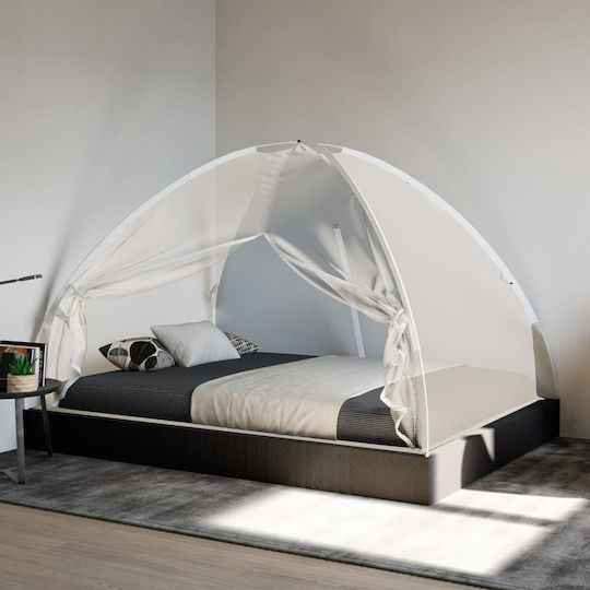 Mongolia Mosquito Net Doors 200 White Mesh 200x150x140 cm White 200 x 150 x 140 Cm