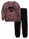 Kids Sweatpants Set Pink 2pcs