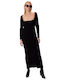 Midi Φόρεμα Πλεκτό Black