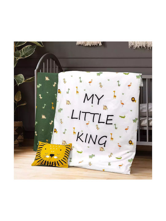 Beauty Home Baby Sheets Set Crib Cotton Jungle Art Multicolored 120x160cm