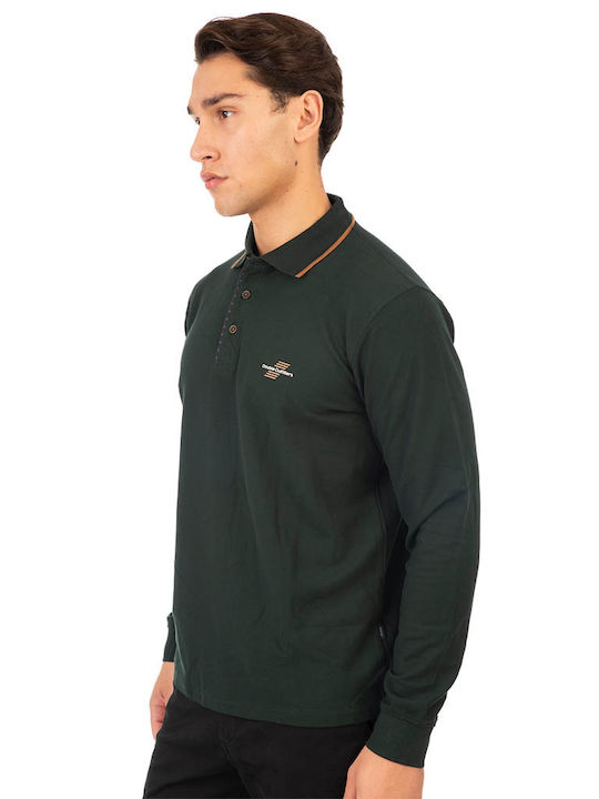 Double Polo Herrenbluse Kurzarm Anthrazit