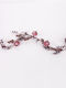 Eurolamp Christmas Fabric Decorative Branch 120cm with Pink Velvet Pumpkins