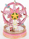 Eurolamp Weihnachts- Dekorative Darstellung Rosa mit Batterie mit Musik und Bewegung 23.5x18x18cm