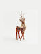 Velvet Reindeer Dark Brown 13x5x29cm