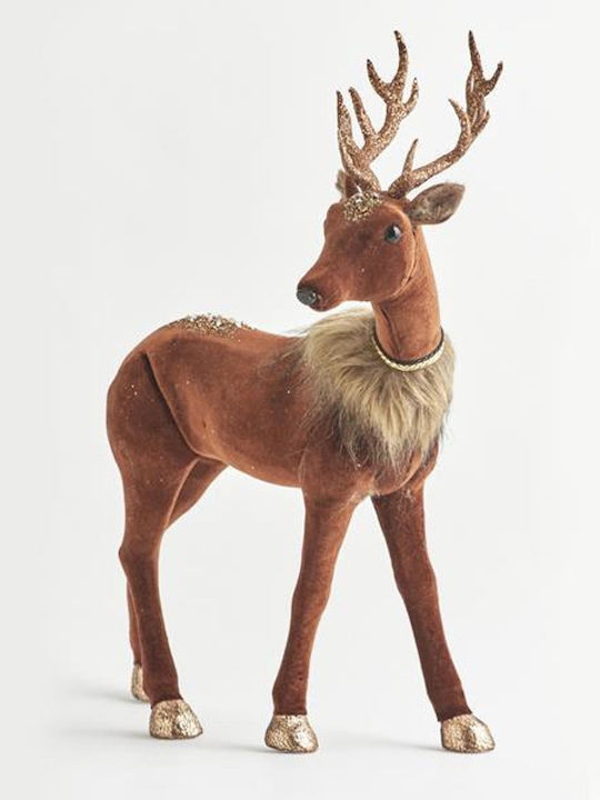 Velvet Reindeer Dark Brown 37x14x52cm