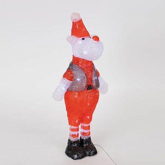 Eurolamp Acrylic Red & White Deer 3.5V Transformer 40 White LEDs Power Extension 5m 22.5x15x50cm IP44