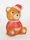 Eurolamp Acrylic Bear Brown & Red Battery 2xAA 20 White + 5 White Flash LED 16x14x24cm IP20