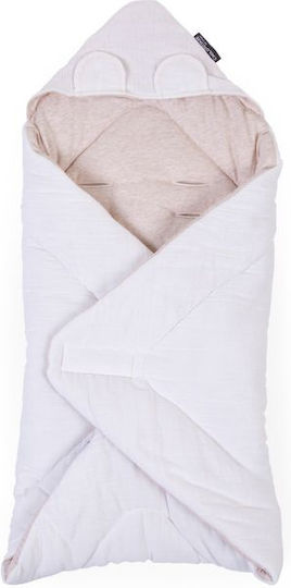 Childhome Pătură Pepinieră Swaddling pături 100% bumbac Albă Teddy 75x75cm