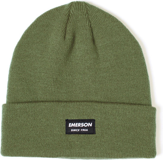 Beanie Unisex Σκούφος Πλεκτός σε Χακί χρώμα