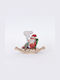 Dekorativer Weihnachtsmann Rot aus Holz 23.5x17.5x3cm