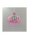 Set Hanging Christmas Tree Ornaments Crowns Glass Pink 24x5x10cm 4 Pieces