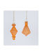 Hanging Ball Ornament Ornament Glass Orange Set 4pcs