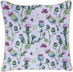 Signare Decorative Pillow Cover 45x45cm – Thistle