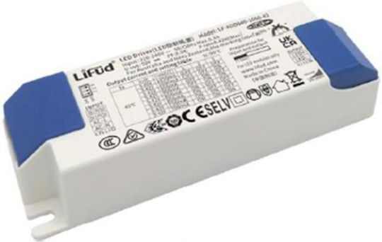 Eurolamp Dimmable Τροφοδοτικό LED IP20 Ισχύος 40W με Τάση Εξόδου 42V