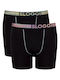 Go Abc Men's Boxers Black with Patterns 2Pack