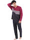 Dustin Men's Winter Pajamas Set Bordeaux